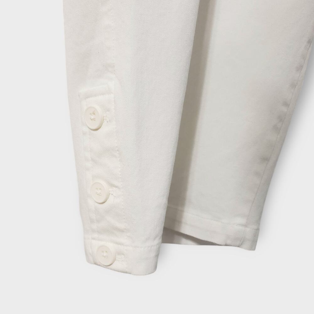 Talbots Woman Heritage White‎ Straight Cropped Pants 22W Stretch Pockets Summer - Picture 5 of 12